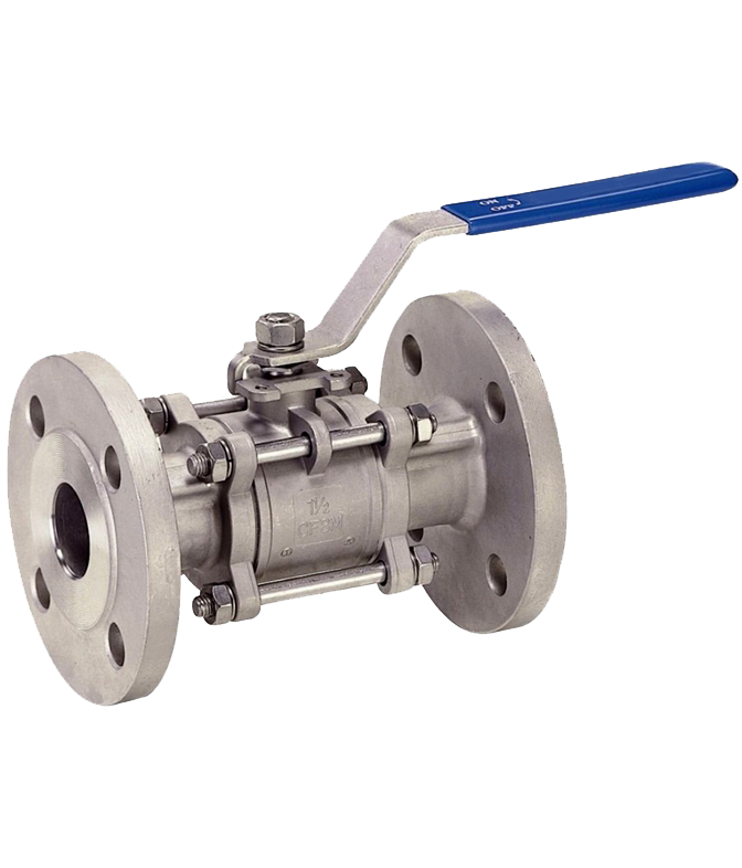 STAINLESS STEEL BALL VALVE FLANGED 3 PARTS • DIN PN 25